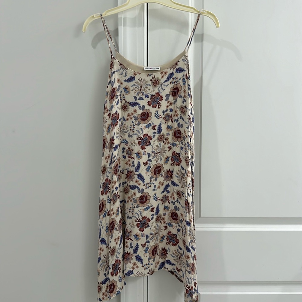 Ivory floral print short dress